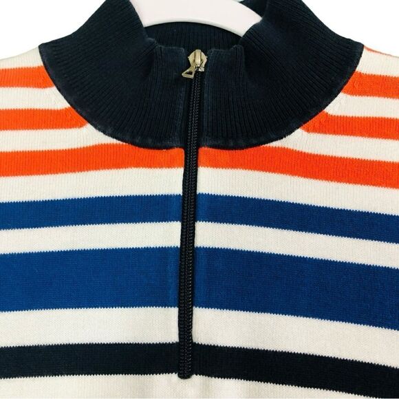 Y2K Tommy Hilfiger Stripped Mock Neck Sweater - Picture 3 of 12